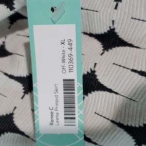 Stitch fix XL black and white midlength skirt